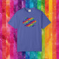 Bespattered Facade Rainbow Token Straight Friend Colorful LGBTQ+ Pride Premium Unisex Comfort Colors Garment Dyed 100% Cotton T-Shirt