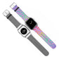 Bespattered Facade Rainbow Leopard Faux-Leather Smart Watch Band