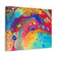 Bespattered Facade Rainbow Galaxy Stretched Matte Canvas Art Prints | Multiple Sizes