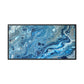 Bespattered Facade Blue Marble Framed Canvas Art Print | 3 Frame Colors | Multiple Sizes