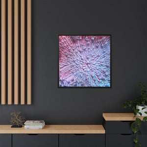 Bespattered Facade Resin Petri Macro Photograph Framed Canvas Art Print | 3 Frame Colors | Multiple Sizes