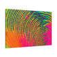 Bespattered Facade Neon Puddle Stretched Matte Canvas Art Prints | Multiple Sizes