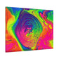 Bespattered Facade Fluid Art Abstract Painting Stretched Matte Canvas Art Prints | Multiple Sizes