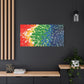 Bespattered Facade Rainbow Seaside Stretched Matte Canvas Art Prints | Multiple Sizes