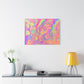 Bespattered Facade Fluid Art Abstract Painting Stretched Matte Canvas Art Prints | Multiple Sizes