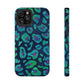 Bespattered Facade Emerald Leopard Impact-Resistant Case
