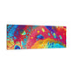 Bespattered Facade Rainbow Galaxy Stretched Matte Canvas Art Prints | Multiple Sizes