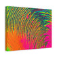 Bespattered Facade Neon Puddle Stretched Matte Canvas Art Prints | Multiple Sizes