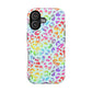 Bespattered Facade Bright Rainbow Leopard Impact-Resistant Case