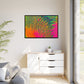 Bespattered Facade Neon Puddle Framed Canvas Art Print | 3 Frame Colors | Multiple Sizes