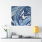 Bespattered Facade Fluid Art Abstract Painting Stretched Matte Canvas Art Prints | Multiple Sizes