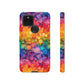 Bespattered Facade Rainbow Ink Circles Tough Case