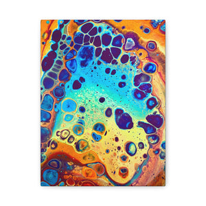 Bespattered Facade Fluid Art Abstract Painting Stretched Matte Canvas Art Prints | Multiple Sizes