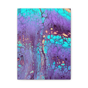 Bespattered Facade Fluid Art Abstract Painting Stretched Matte Canvas Art Prints | Multiple Sizes