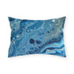 Bespattered Facade Blue Marble UV-Resistant Outdoor Pillows | 4 Sizes