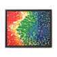 Bespattered Facade Rainbow Seaside Framed Canvas Art Print | 3 Frame Colors | Multiple Sizes