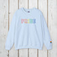 Bespattered Facade Rainbow LGBTQ+ Pride Embroidered Crewneck Sweatshirt