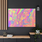 Bespattered Facade Fluid Art Abstract Painting Stretched Matte Canvas Art Prints | Multiple Sizes