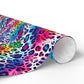 Bespattered Facade Colorful Animal Print Wrapping Paper | Three Sizes | Glossy or Matte