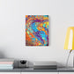 Bespattered Facade Fluid Art Abstract Painting Stretched Matte Canvas Art Prints | Multiple Sizes