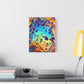 Bespattered Facade Fluid Art Abstract Painting Stretched Matte Canvas Art Prints | Multiple Sizes