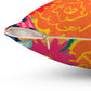 Bespattered Facade Bold Florals Square Throw Pillow | 4 Sizes