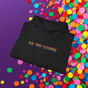 Bespattered Facade "All the Colors" Rainbow Embroidered Unisex Heavy Blend™ Hooded Sweatshirt