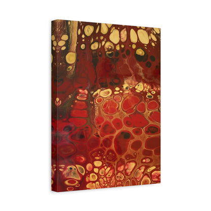 Bespattered Facade Fluid Art Abstract Painting Stretched Matte Canvas Art Prints | Multiple Sizes