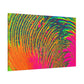 Bespattered Facade Neon Puddle Stretched Matte Canvas Art Prints | Multiple Sizes