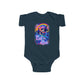 Bespattered Facade Rainbow Eat the Rich Orcas Colorful Retro Infant Fine Jersey Bodysuit