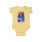 Bespattered Facade Rainbow Eat the Rich Orcas Colorful Retro Infant Fine Jersey Bodysuit