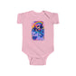 Bespattered Facade Rainbow Eat the Rich Orcas Colorful Retro Infant Fine Jersey Bodysuit