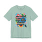 “Smile More, Care Less...” Bella Canvas Unisex Jersey Short Sleeve Tee T-Shirt