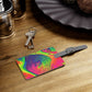 Bespattered Facade Tasty Neons Saffiano Polyester Luggage Tag