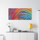 Bespattered Facade Rainbow Rings Stretched Matte Canvas Art Prints | Multiple Sizes