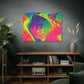 Bespattered Facade Fluid Art Abstract Painting Stretched Matte Canvas Art Prints | Multiple Sizes