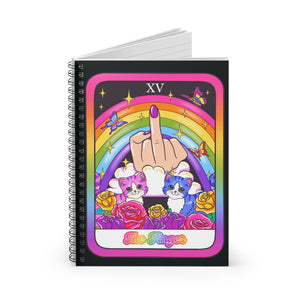 The Finger Tarot Notebook – Funny Rainbow Spiral Journal