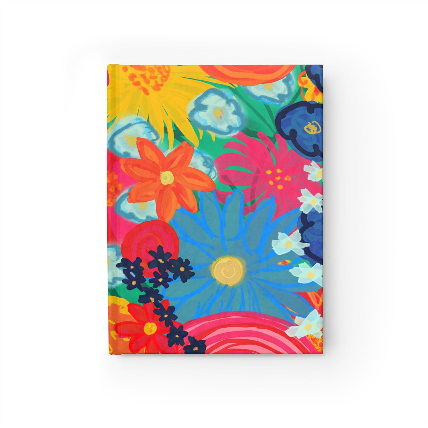 Bespattered Facade Bold Florals Hardcover Notebook - Lined Pages