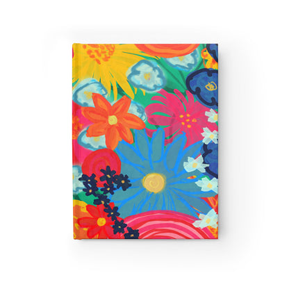 Bespattered Facade Bold Florals Hardcover Notebook - Lined Pages