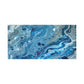 Bespattered Facade Blue Marble Stretched Matte Canvas Art Prints | Multiple Sizes