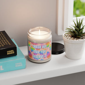 Bespattered Facade Semi-Motivational Scented Soy Candle — "Crash Out Diva, You Deserve It" (9oz)