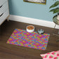 Bespattered Facade Rainbow Leopard Pet Food Mat