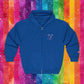 Bespattered Facade Protect the Dolls LGBTQ+ Pride Trans Support Embroidered Full-Zip Hoodie