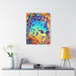 Bespattered Facade Fluid Art Abstract Painting Stretched Matte Canvas Art Prints | Multiple Sizes