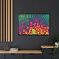 Bespattered Facade Neon Butterfly Framed Canvas Art Print | 3 Frame Colors | Multiple Sizes