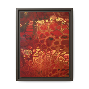 Bespattered Facade Fluid Art Abstract Painting Framed Canvas Art Print | 4 Frame Colors | Multiple Sizes