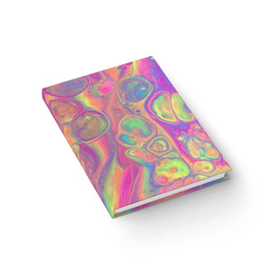 Bespattered Facade Rainbow Sherbet Hardcover Notebook - Lined Pages