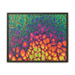 Bespattered Facade Neon Butterfly Framed Canvas Art Print | 3 Frame Colors | Multiple Sizes