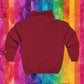 Bespattered Facade Rainbow LGBTQ+ Pride Embroidered Full-Zip Hoodie