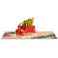 Christmas Tree Wagon Pop Up Christmas Card